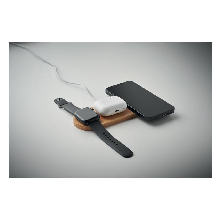 Încărcător wireless 3 în 1 Recpad, 15W Natur
