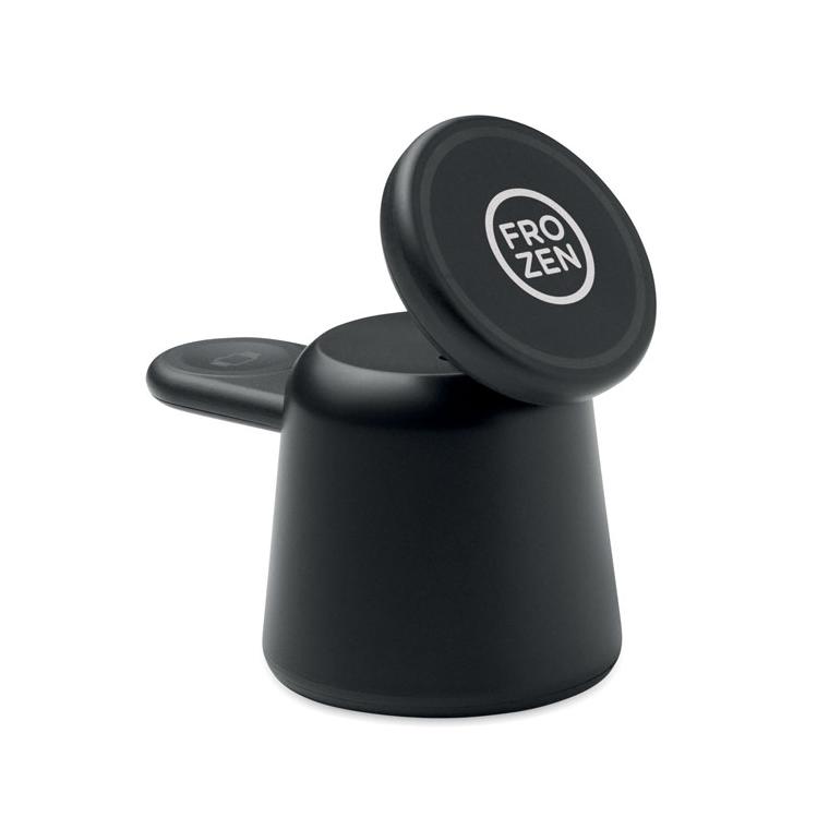 Încărcător wireless 3 în 1 Simpa, 15W Negru