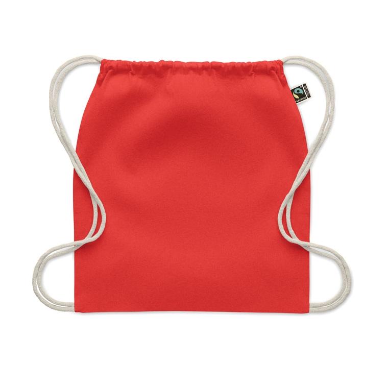 Rucsac cu șnur Fairtrade Osole Draw Colours, 180 g/m² Roșu
