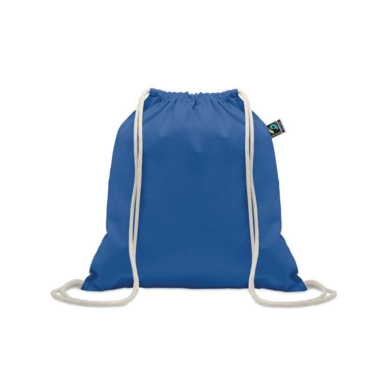 Rucsac cu șnur Fairtrade Osole Draw Colours, 180 g/m² Albastru regal