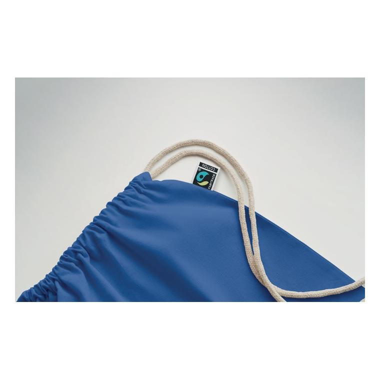 Rucsac cu șnur Fairtrade Osole Draw Colours, 180 g/m² Albastru regal