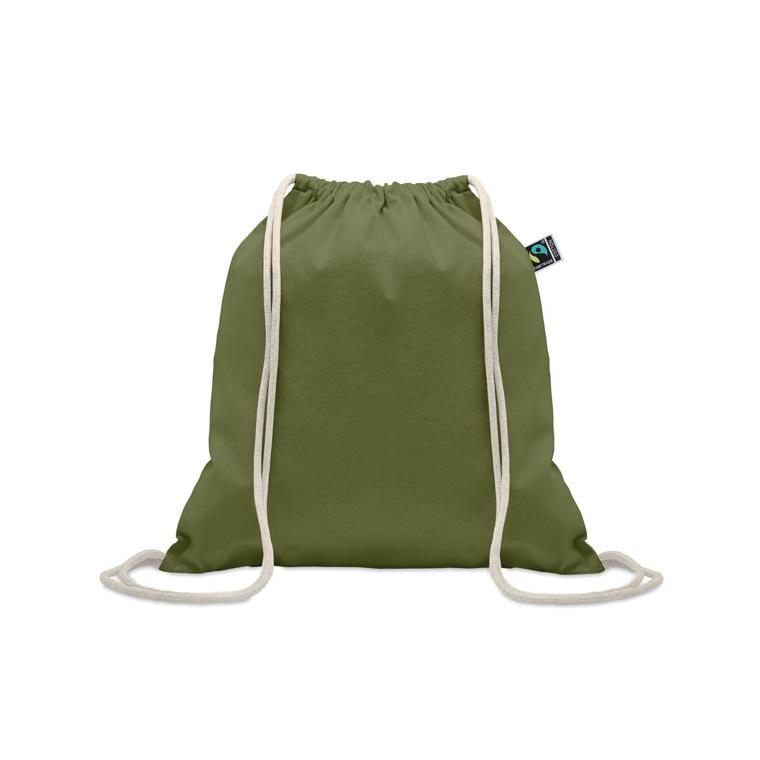 Rucsac cu șnur Fairtrade Osole Draw Colours, 180 g/m² Verde Inchis