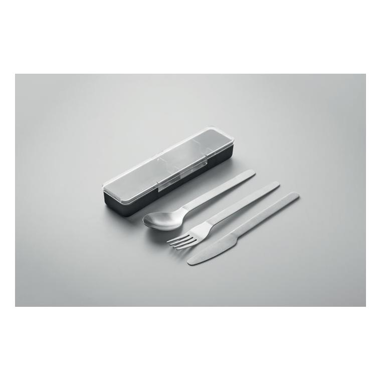 Set tacâmuri din oțel inoxidabil Mesteck Negru