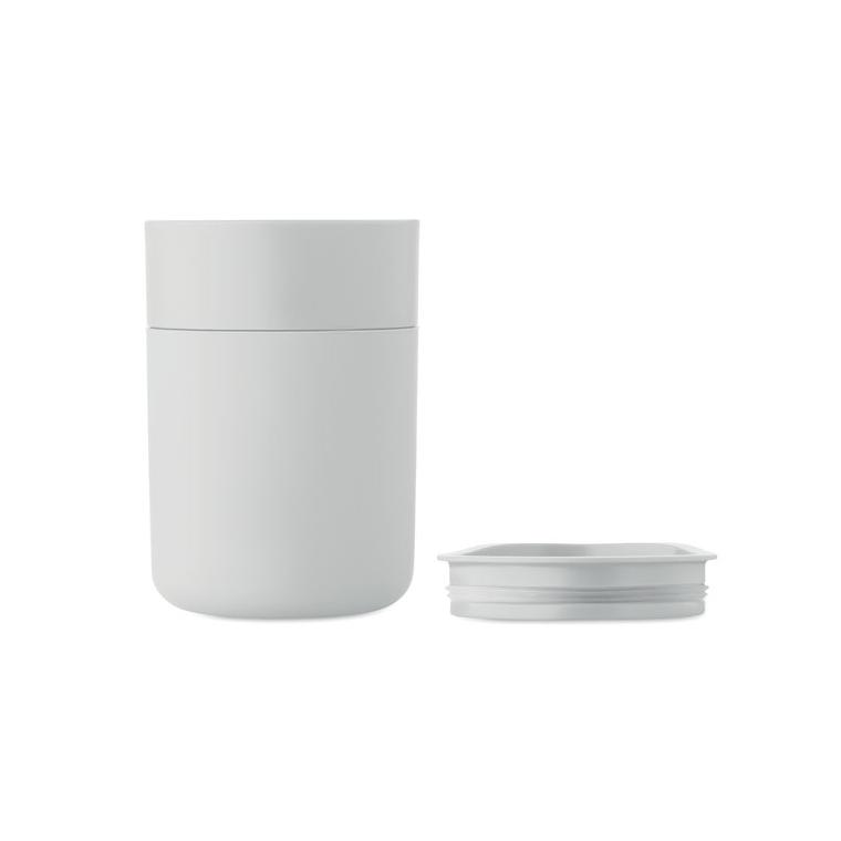 Cană termică din PP Goblet, 330 ml Alb