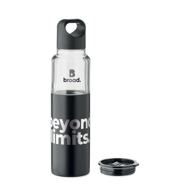 Sticlă 2 în 1 Dualuse, 610 ml Negru