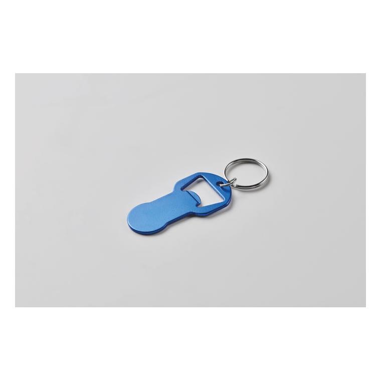 Breloc din aluminiu reciclat Clave Albastru