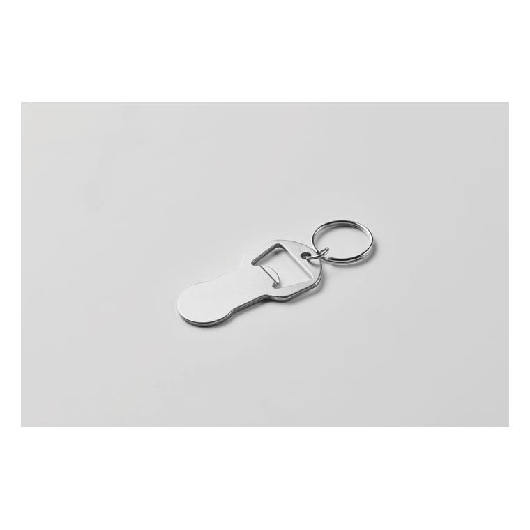 Breloc din aluminiu reciclat Clave Argintiu