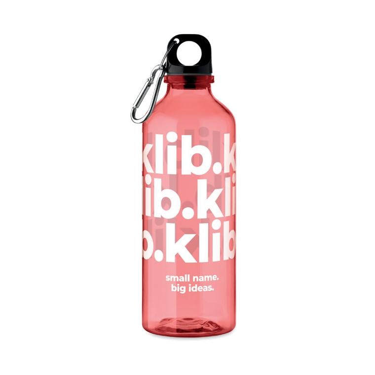 Sticlă din RPET Moss Re500, 500 ml Roșu transparent