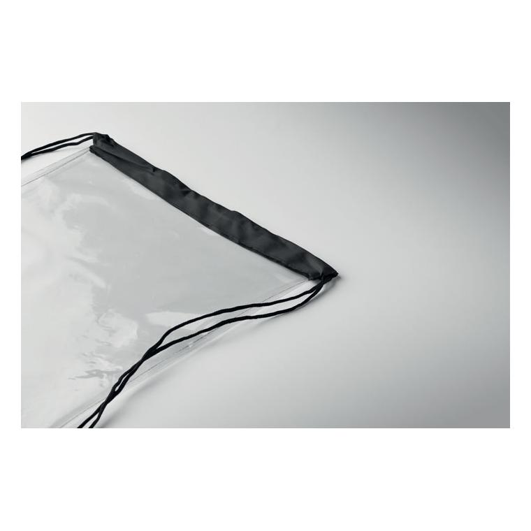 Pungă transparentă cu șnur Useel Negru