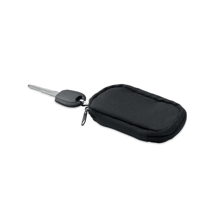Husă pentru chei din RPET 300D Rover Negru