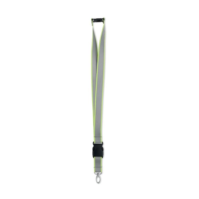 Lanyard din RPET reflectorizant Tosee Galben neon