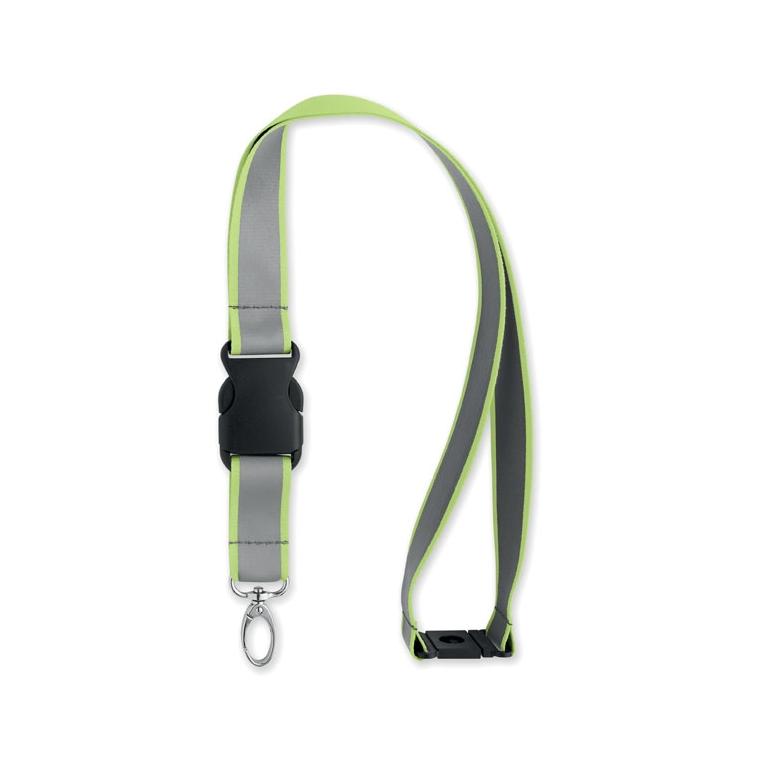 Lanyard din RPET reflectorizant Tosee Galben neon