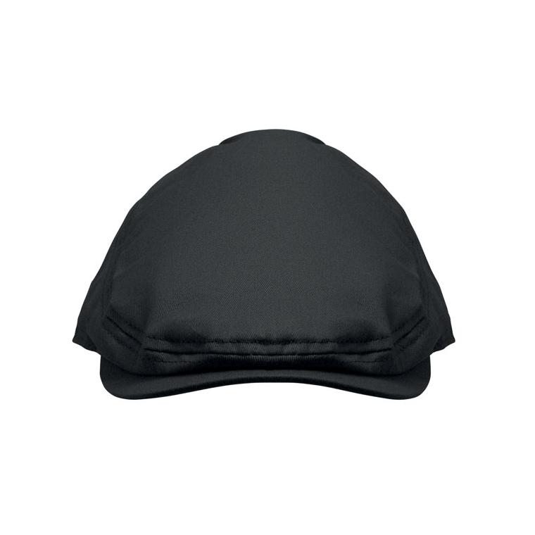 Șapcă plată Newsboy Flat Peak, 235 g/m² Negru