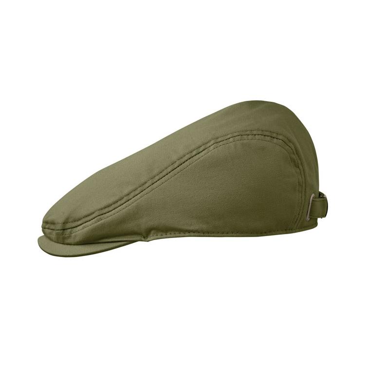 Șapcă plată Newsboy Flat Peak, 235 g/m² Verde militar