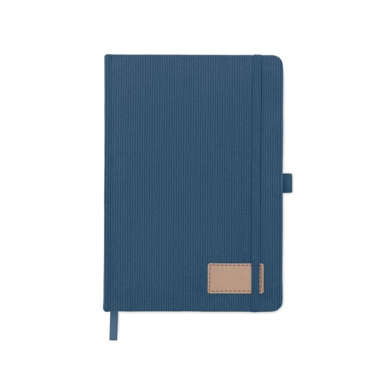 Notebook A5 cu copertă rigidă din RPET Cordi Note Albastru