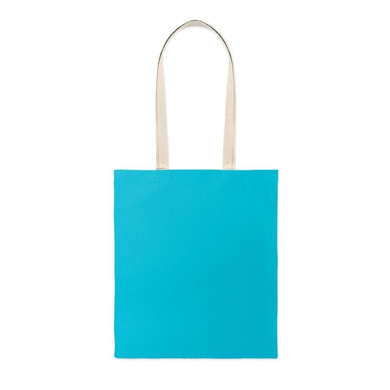 Sacoșă din bumbac Zevra Colour Turquoise