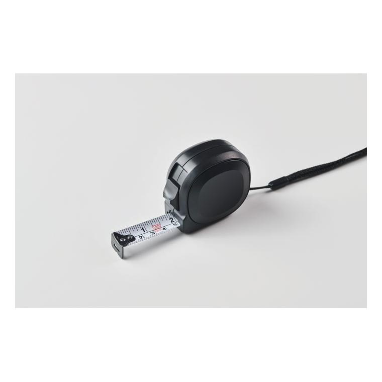 Ruletă Meas5, 5 m Negru