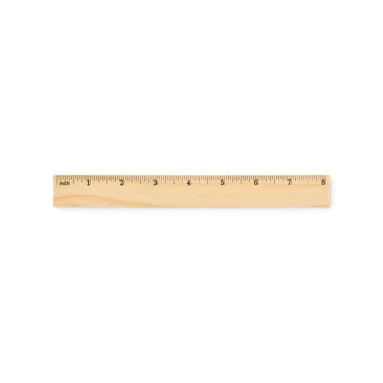 Riglă din lemn Ruler20, 20 cm Natur