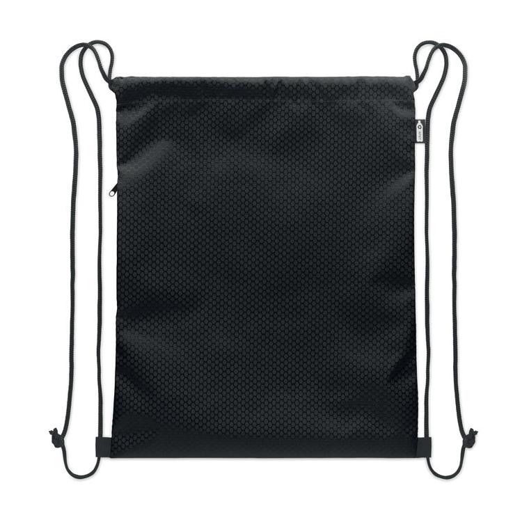 Rucsac cu șnur din RPET 420D Daykit Negru