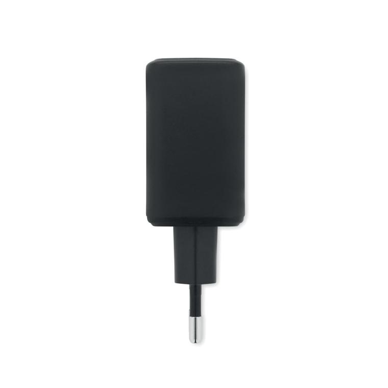 Adaptor/încărcător UE cu 2 poli Exten Negru