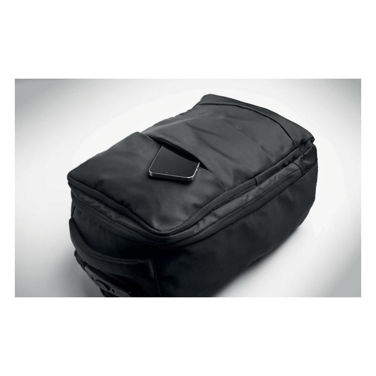 Rucsac tip troliu din RPET 290T Magnate Negru