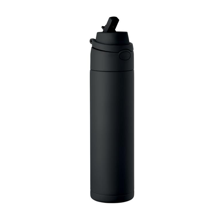 Sticlă cu perete simplu Toien One, 650 ml Negru
