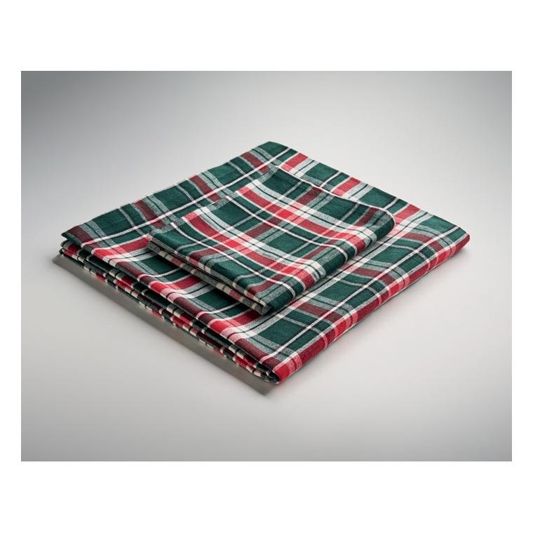 Set pentru masă din bumbac în carouri Santable Multicolor