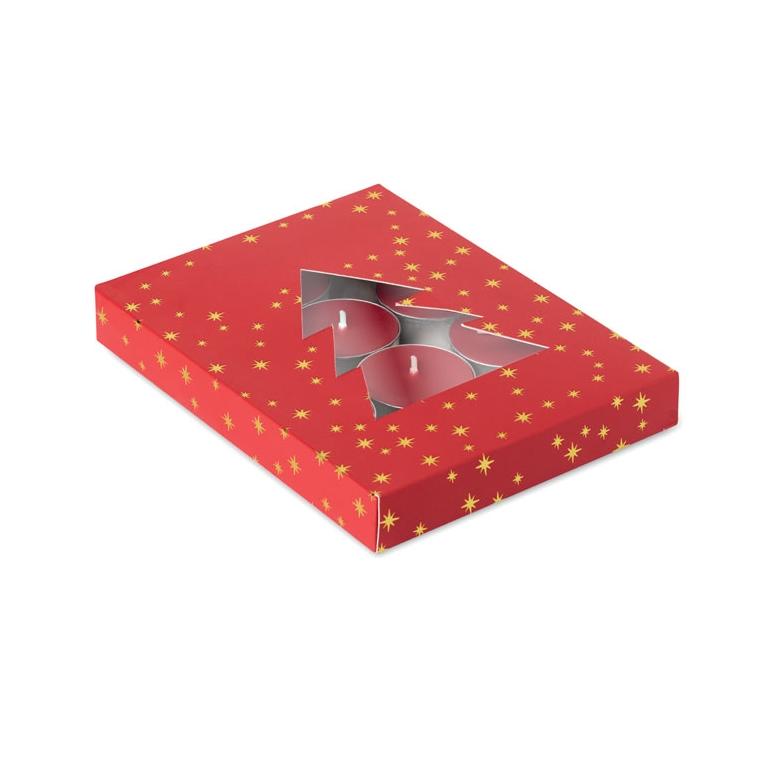 Set de lumânări cu parfum de scorțișoară Radiant Roșu