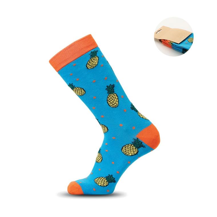 Șosete cu model amuzant, mărimea M Funny M Turquoise