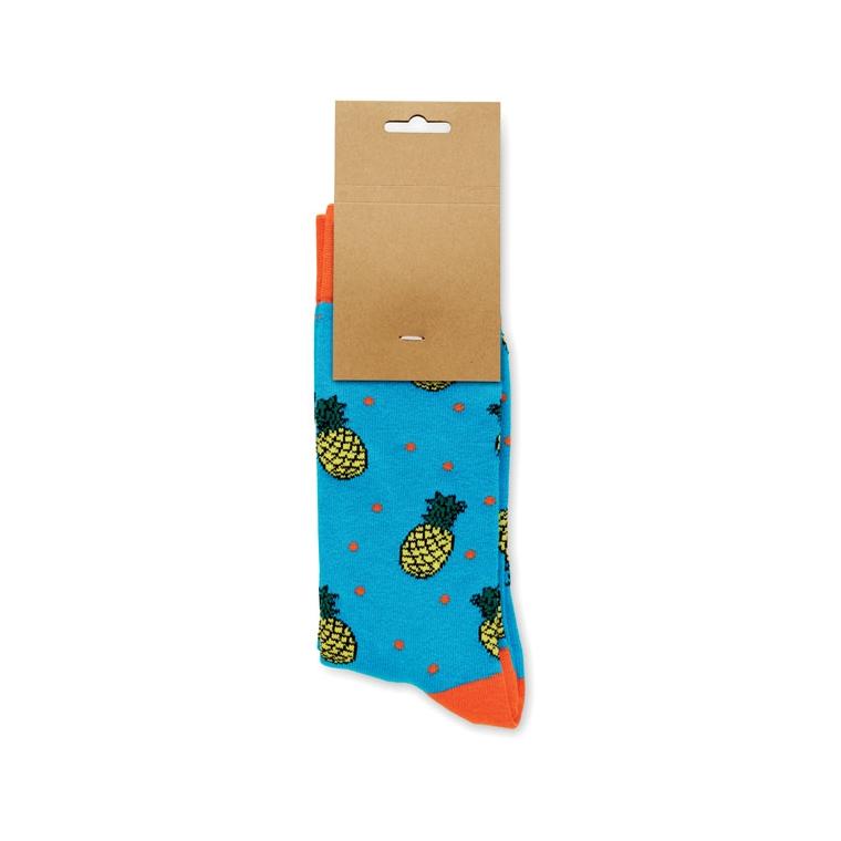 Șosete cu model amuzant, mărimea M Funny M Turquoise