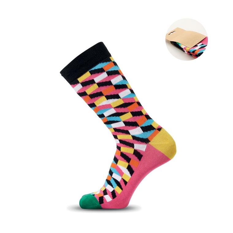Șosete cu model amuzant, mărimea M Funny M Fuchsia