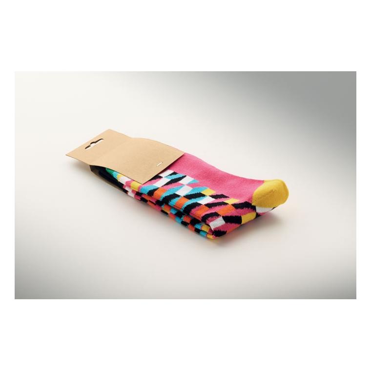 Șosete cu model amuzant, mărimea M Funny M Fuchsia