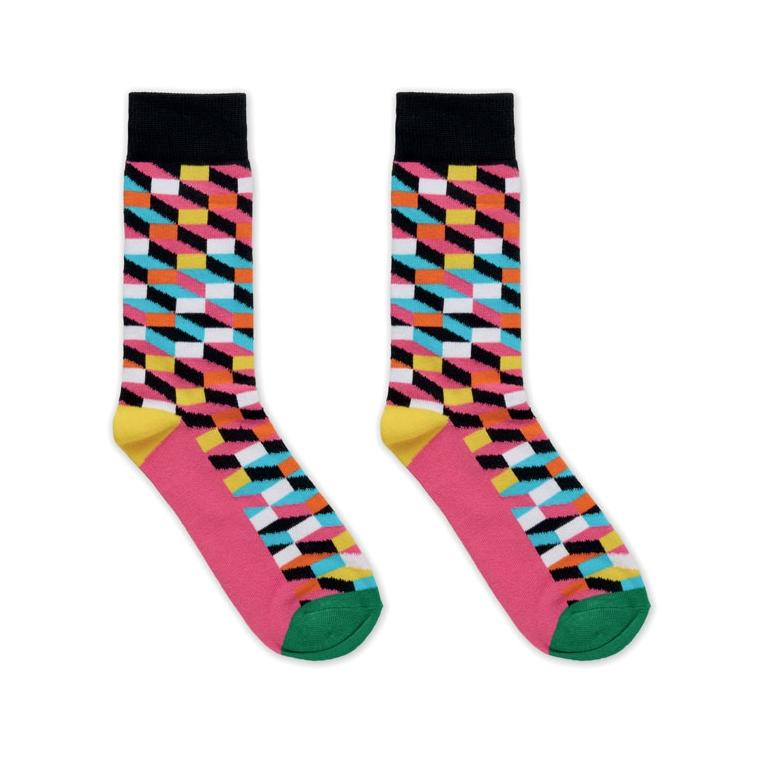 Șosete cu model amuzant, mărimea M Funny M Fuchsia