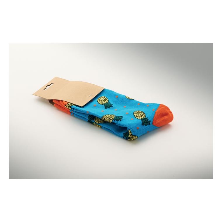 Șosete cu model amuzant, mărimea L Funny L Turquoise