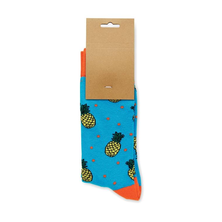 Șosete cu model amuzant, mărimea L Funny L Turquoise