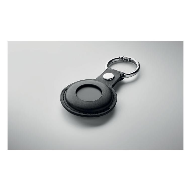 Localizator inteligent compatibil cu Find My, în husă din PU Lifemate In Pu Case Negru