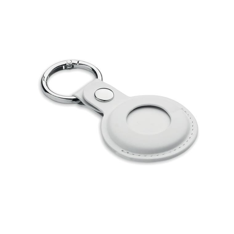 Localizator inteligent compatibil cu Find My, în husă din PU Lifemate In Pu Case Alb