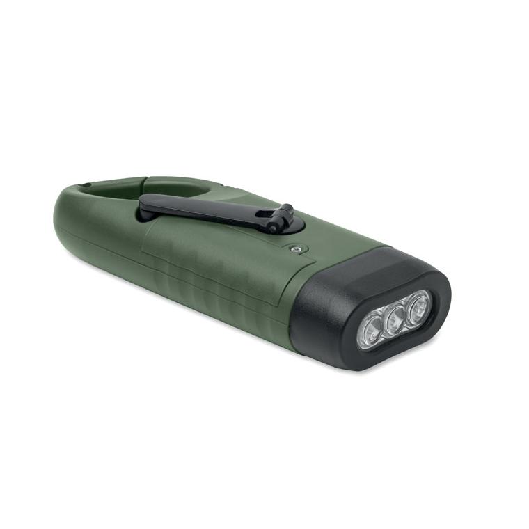 Lanternă solară cu dinam Cranch Verde Inchis
