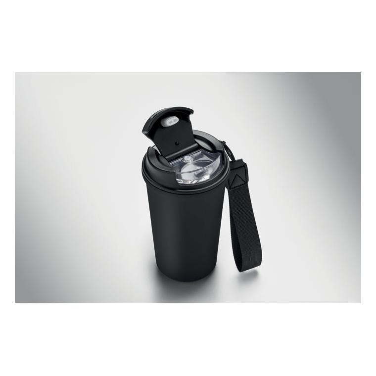 Pahar din oțel reciclat, 400 ml Nakano Negru
