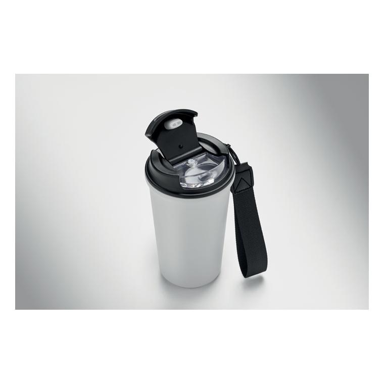 Pahar din oțel reciclat, 400 ml Nakano Alb