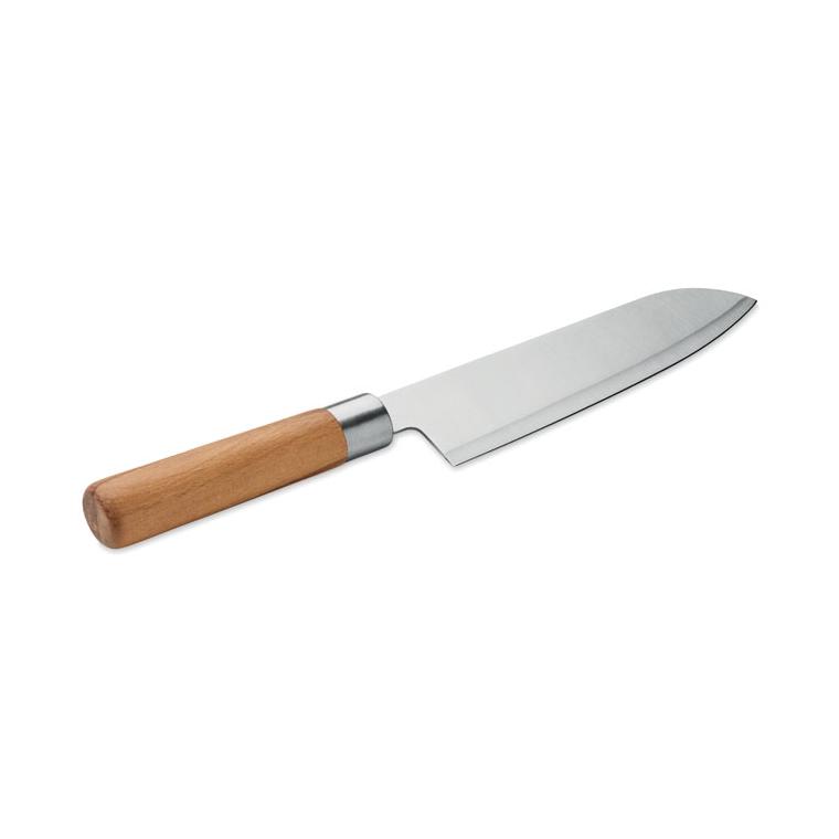 Cuțit de bucătărie cu mâner din lemn de fag Slice Argintiu