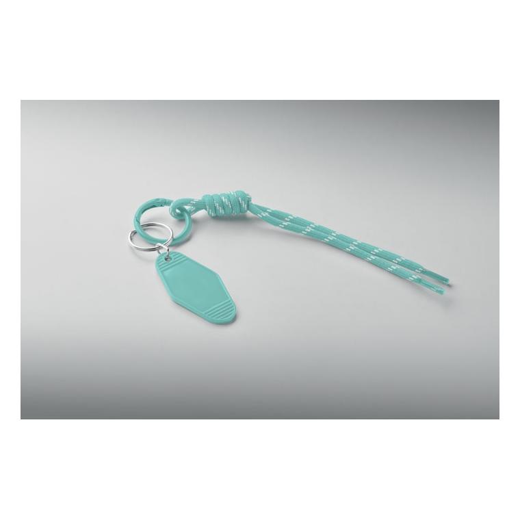 Breloc cu etichetă și șnur împletit Keybraid Verde mentă