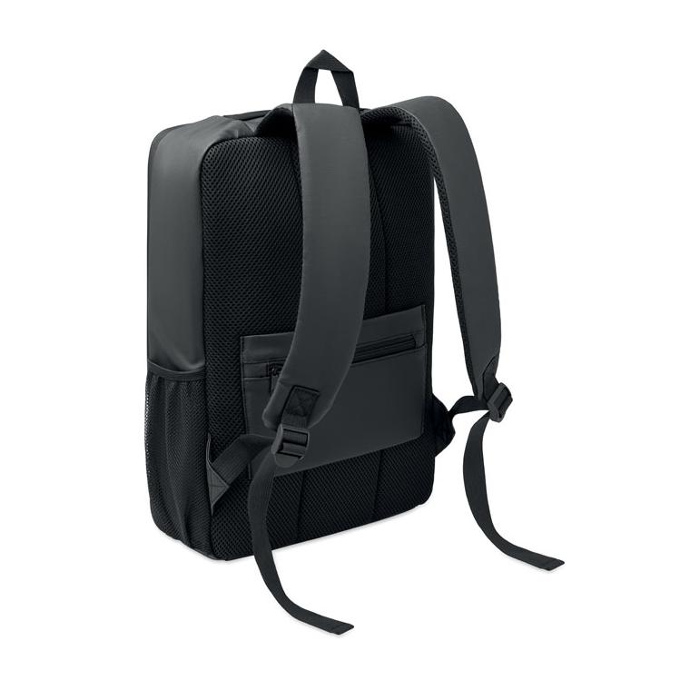 Rucsac cu carcasă rigidă din RPET pentru laptop de 15 inch Novix Negru