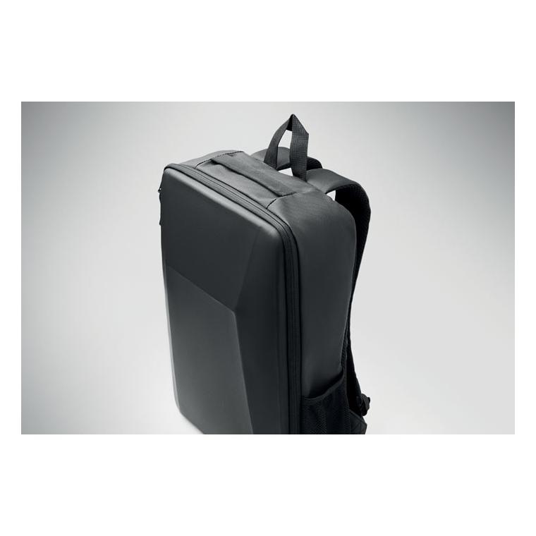 Rucsac cu carcasă rigidă din RPET pentru laptop de 15 inch Novix Negru