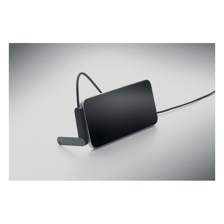 Suport pentru telefon cu cablu USB-C de 60 W Nifty Negru
