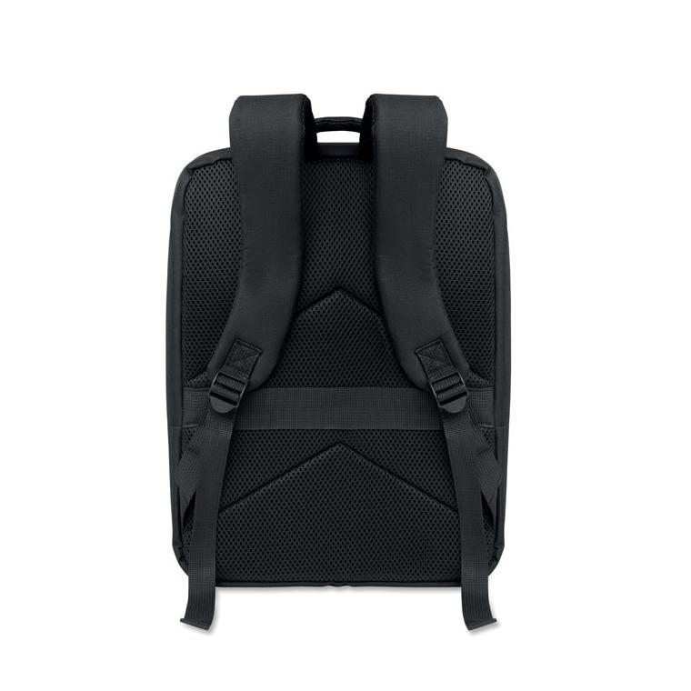 Rucsac din RPET cu compartiment pentru compresie sub vid, 18 l Cityflow Negru