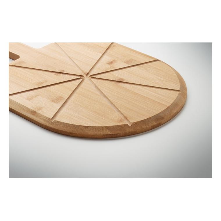 Set pentru pizza cu tavă și cuțit din bambus Napolitana Natur