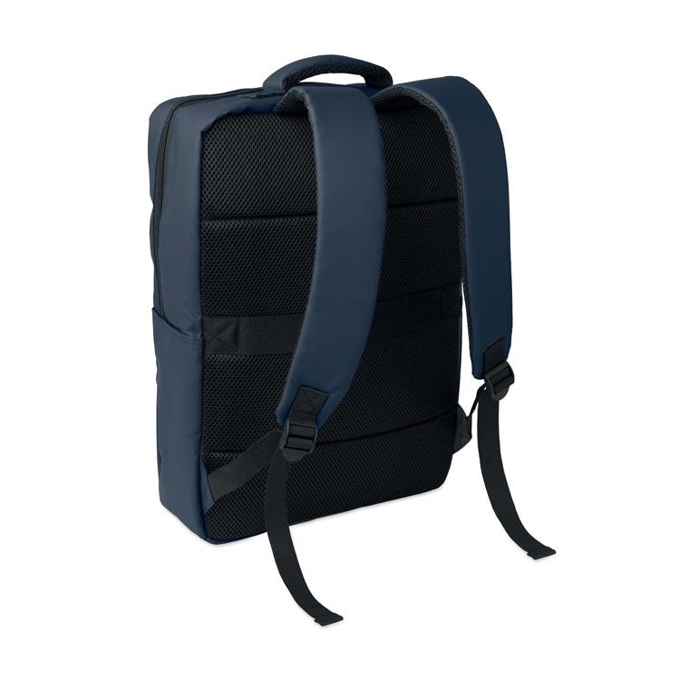 Rucsac din PU și RPET pentru laptop de 15 inch Metro Albastru