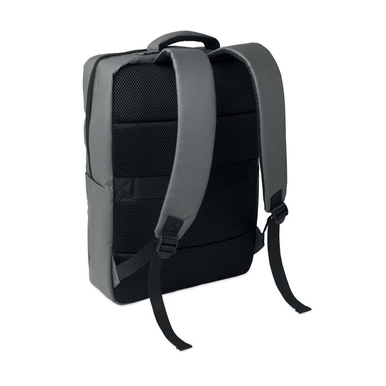 Rucsac din PU și RPET pentru laptop de 15 inch Metro Gri închis
