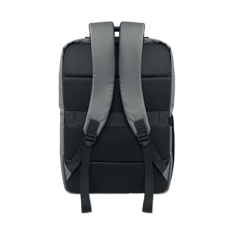 Rucsac din PU și RPET pentru laptop de 15 inch Metro Gri închis